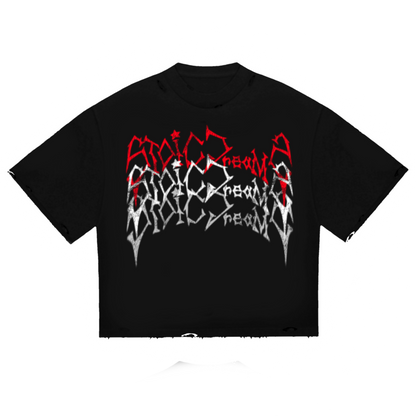"STOICDREAMZ TRINE"   SHORT SLEEVE (BLACK)