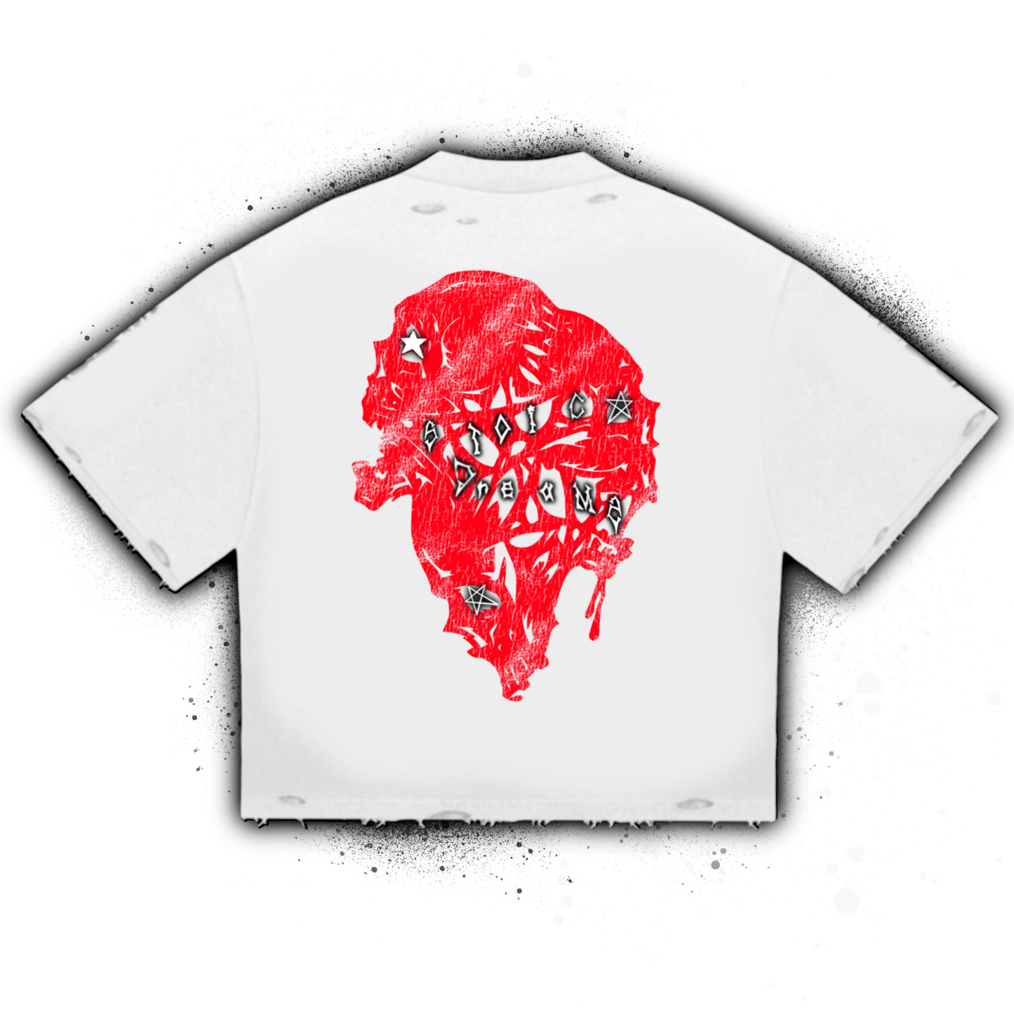 "STOICDREAMZ TRINE"   SHORT SLEEVE (WHITE)